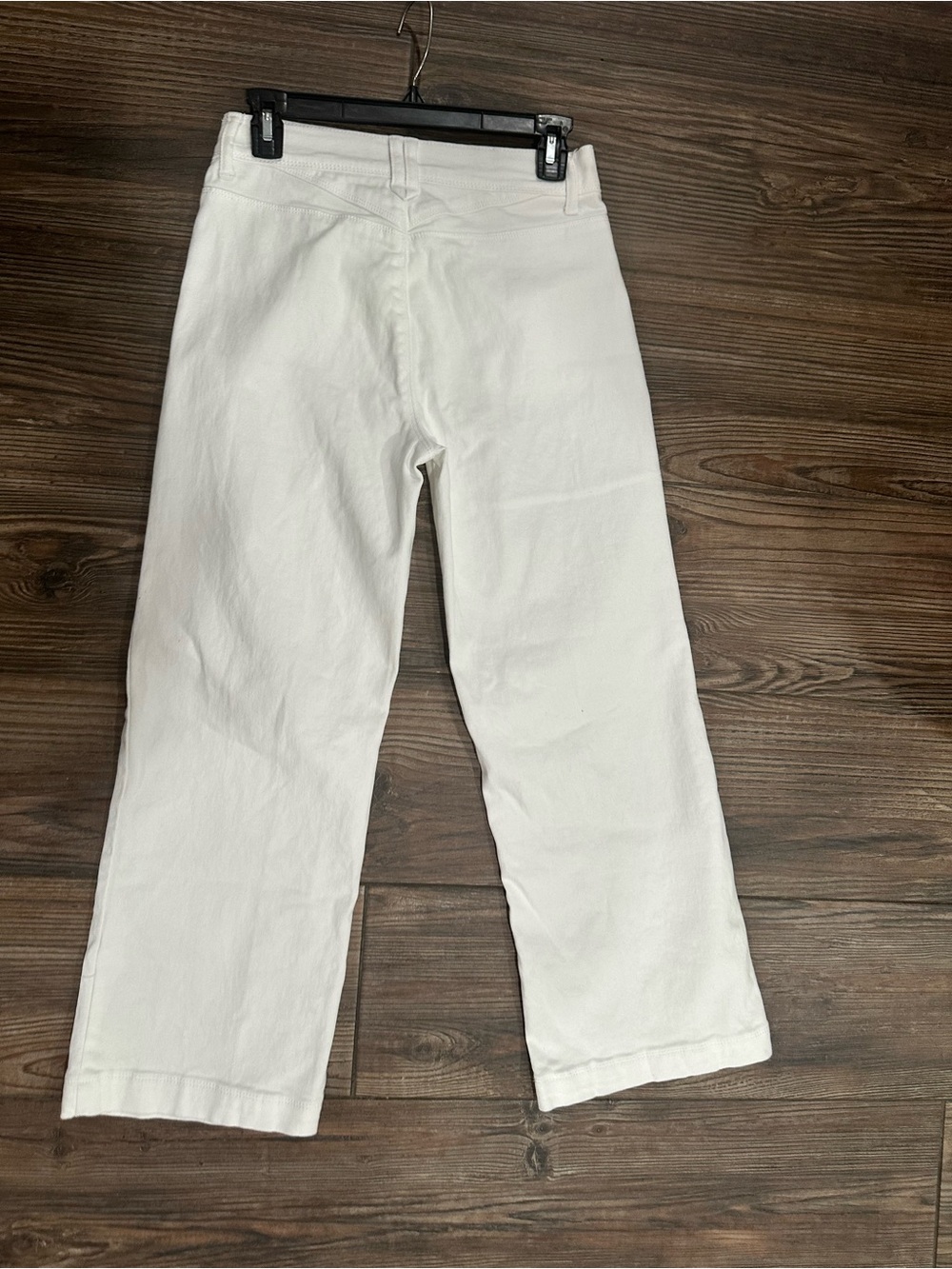 Curve Appeal White High Rose Wide-Leg Jeans with Braided Pocket Detail - Picture 12 of 16